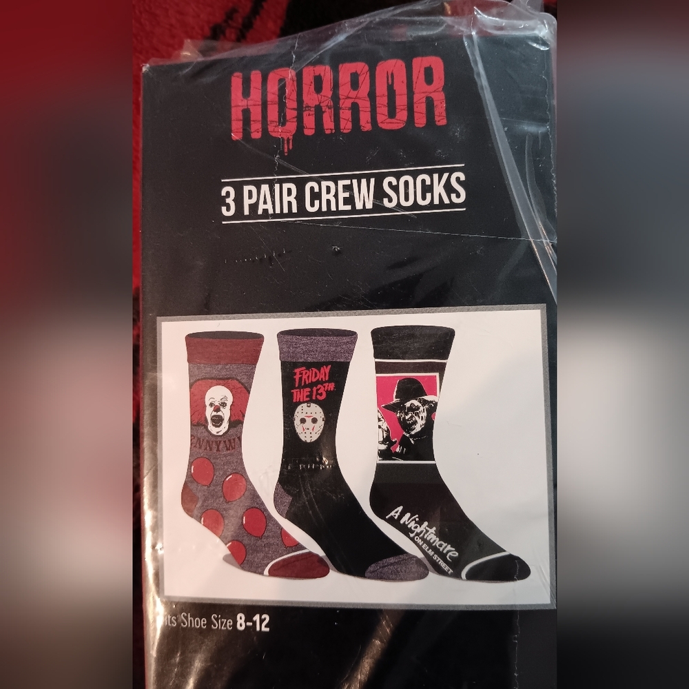 Crew Socks - Pennywise, Jason, Freddy (NWT)